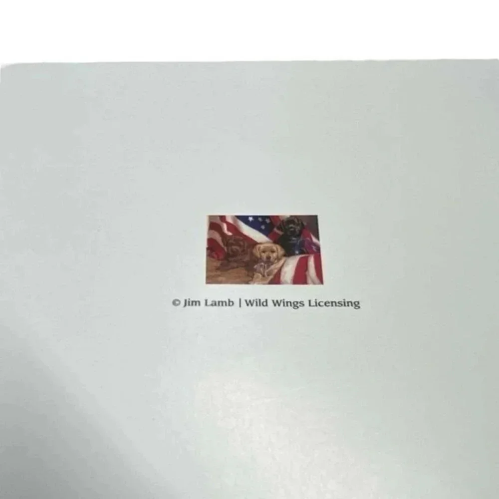 Wild Wings Jim Lamb American Puppy Dogs Patriotic Blank Note Cards Lot Vintage